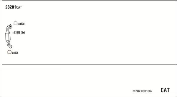 Išmetimo sistema WALKER MNK133134