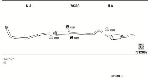 Išmetimo sistema WALKER OP31056