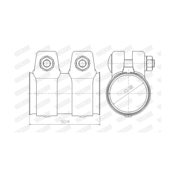 Vamzdžių sujungimas, išmetimo sistema WALKER 80715