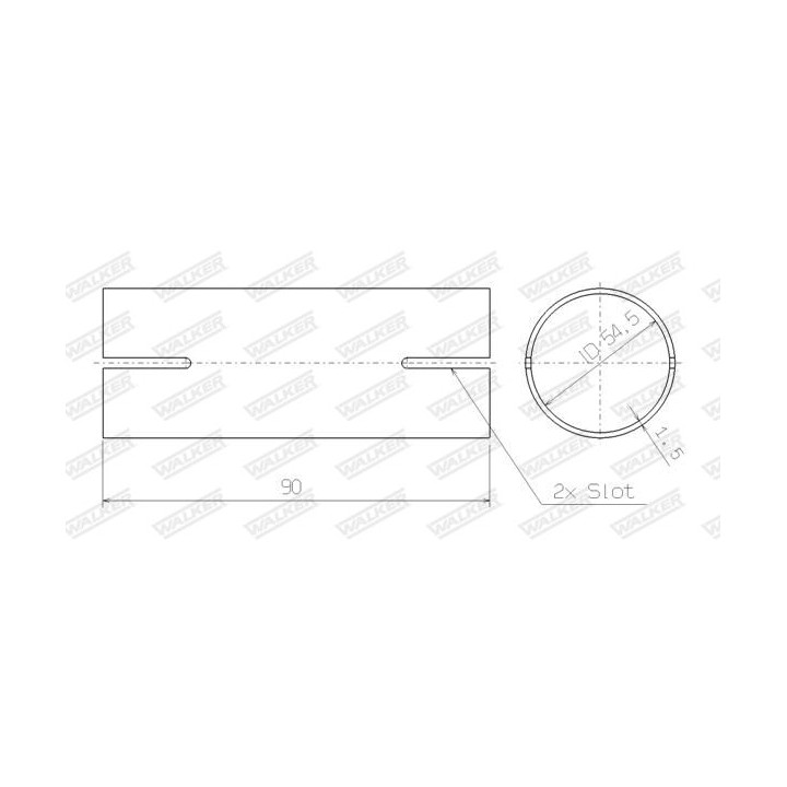 Vamzdžių sujungimas, išmetimo sistema WALKER 82466