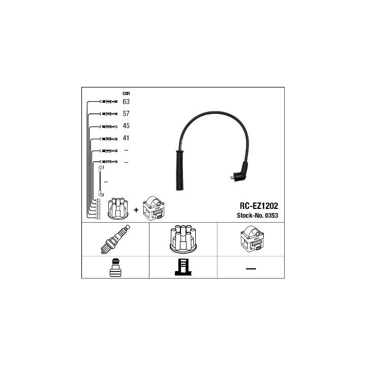 Uždegimo laido komplektas NGK 0353