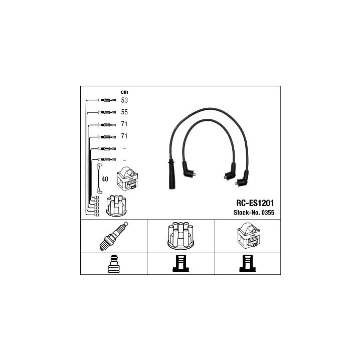 Uždegimo laido komplektas NGK 0355