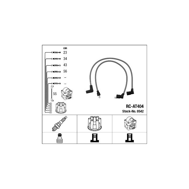 Uždegimo laido komplektas NGK 0542