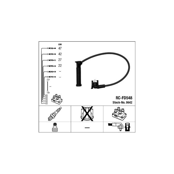 Uždegimo laido komplektas NGK 0642