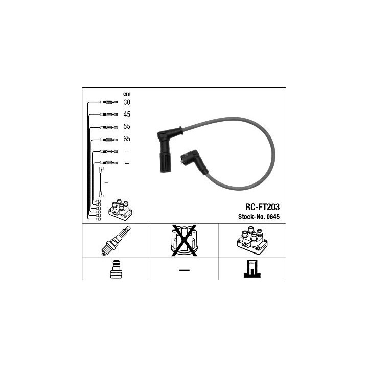 Uždegimo laido komplektas NGK 0645