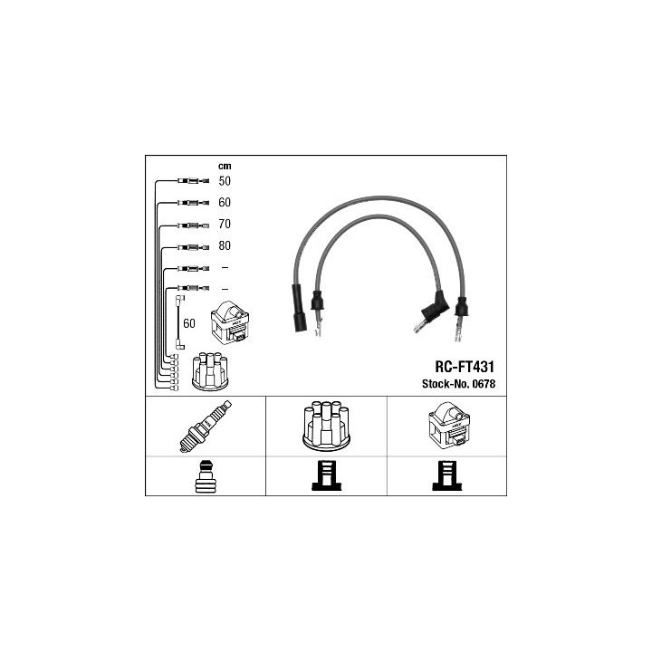 Uždegimo laido komplektas NGK 0678