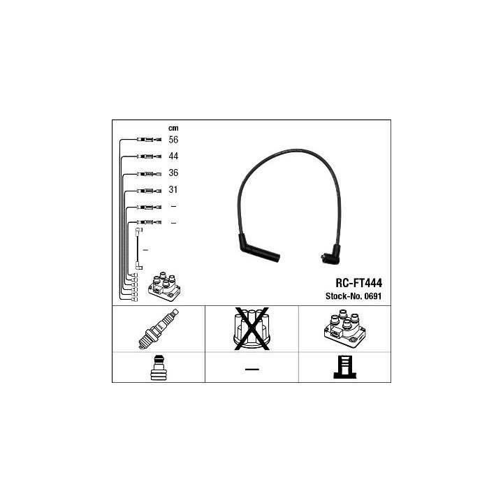Uždegimo laido komplektas NGK 0691