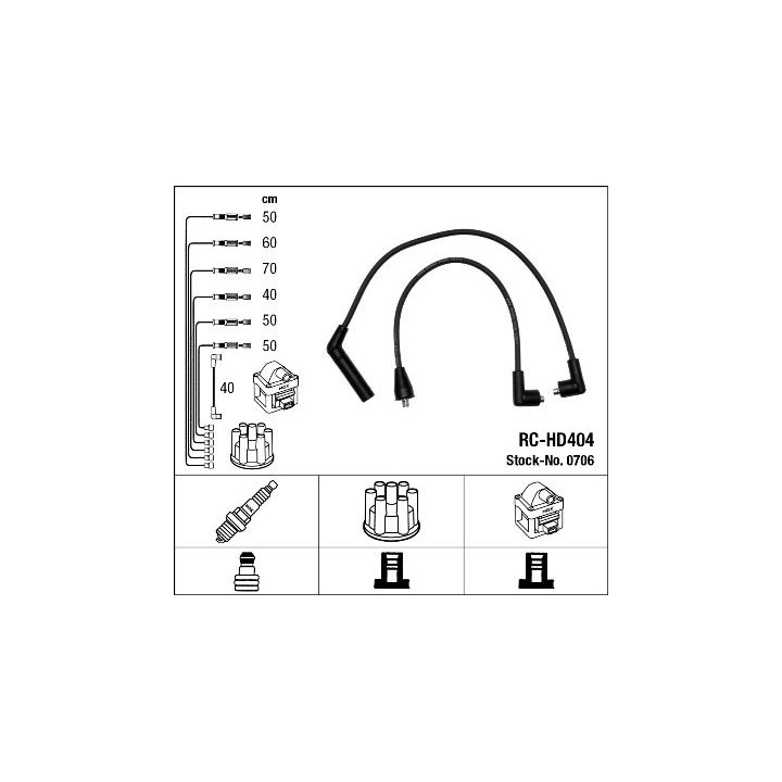Uždegimo laido komplektas NGK 0706