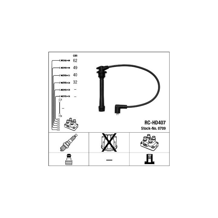Uždegimo laido komplektas NGK 0709