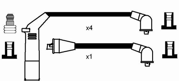 Uždegimo laido komplektas NGK 0710