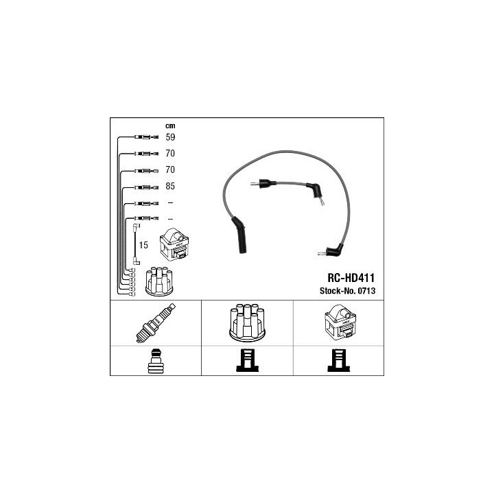 Uždegimo laido komplektas NGK 0713