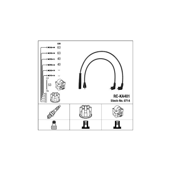 Uždegimo laido komplektas NGK 0714