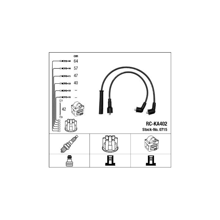 Uždegimo laido komplektas NGK 0715