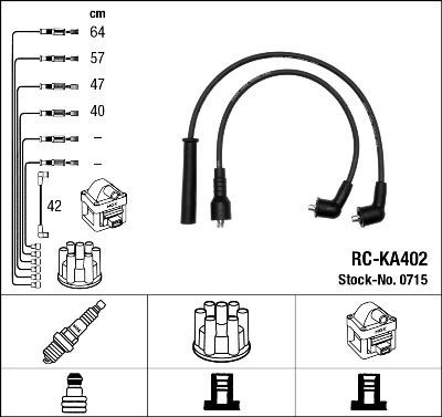 Uždegimo laido komplektas NGK 0715
