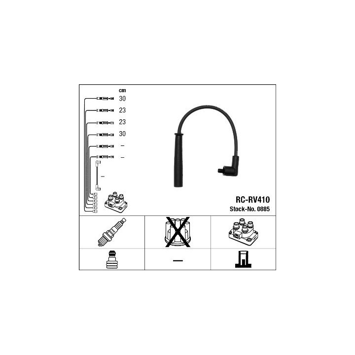 Uždegimo laido komplektas NGK 0885