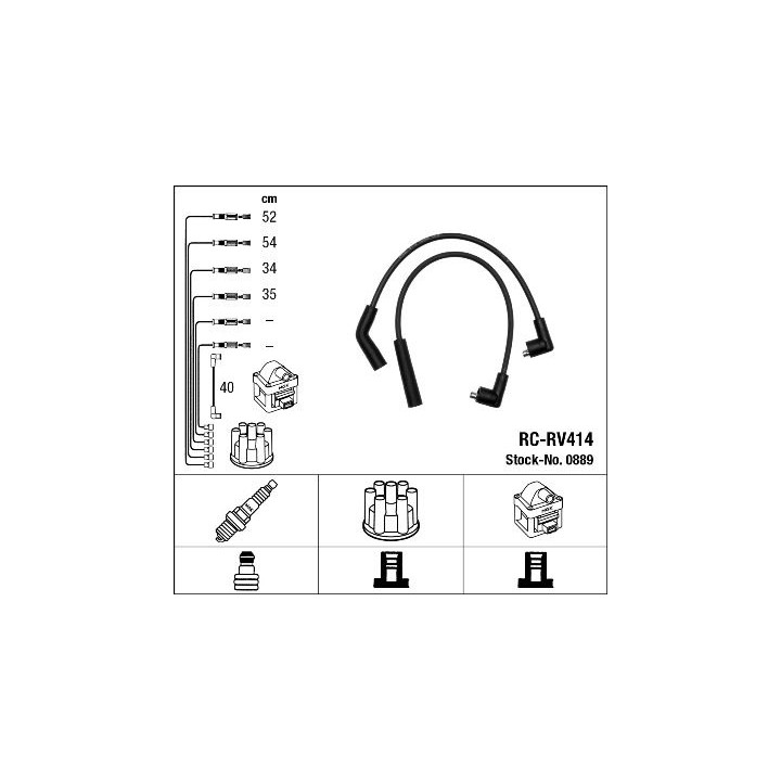 Uždegimo laido komplektas NGK 0889