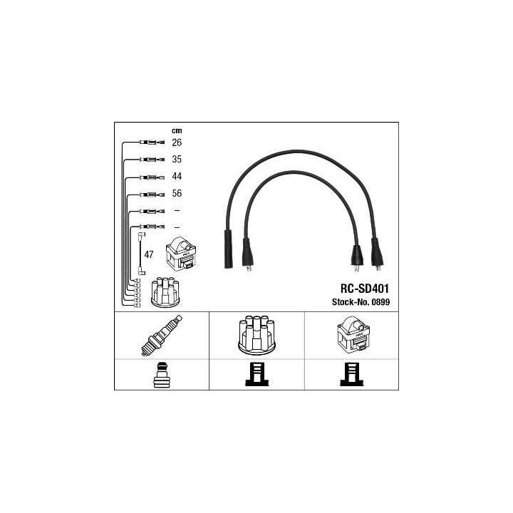 Uždegimo laido komplektas NGK 0899