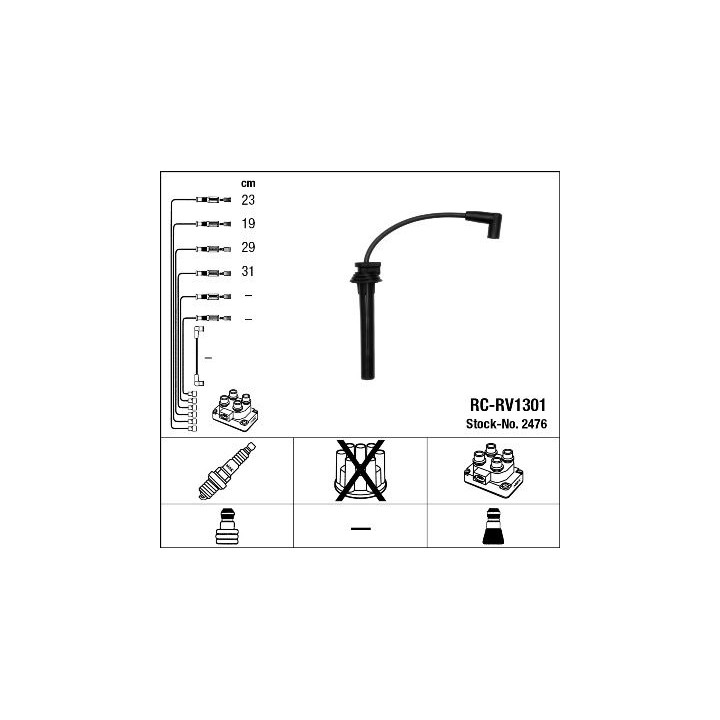 Uždegimo laido komplektas NGK 2476