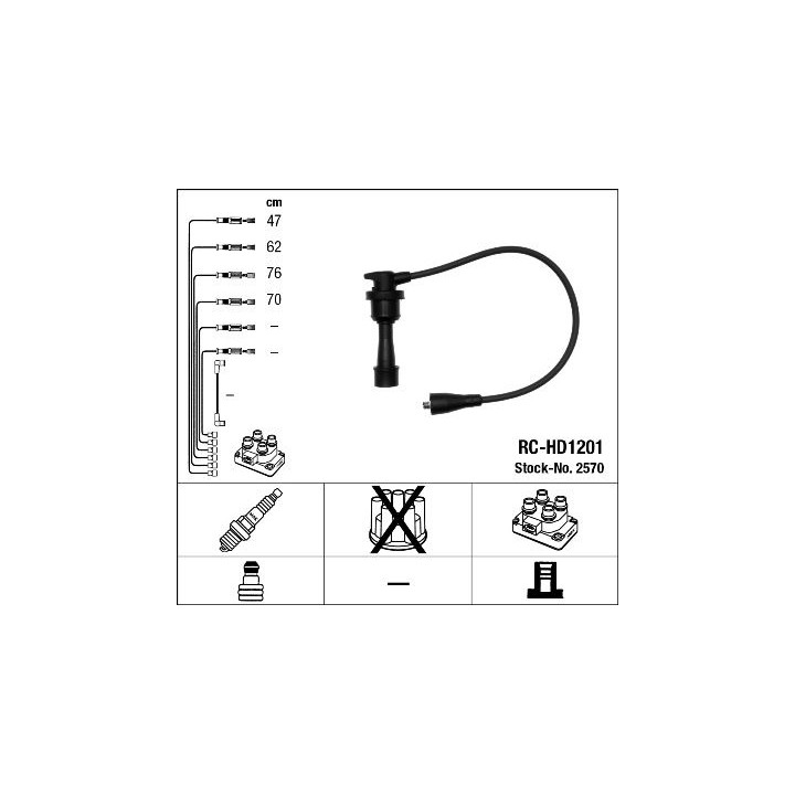 Uždegimo laido komplektas NGK 2570