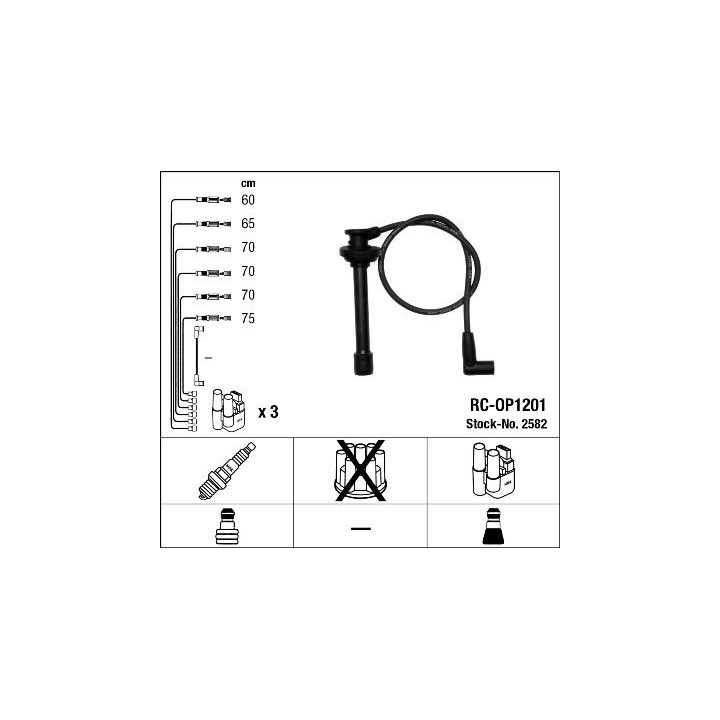 Uždegimo laido komplektas NGK 2582
