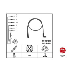 Uždegimo laido komplektas NGK 2584