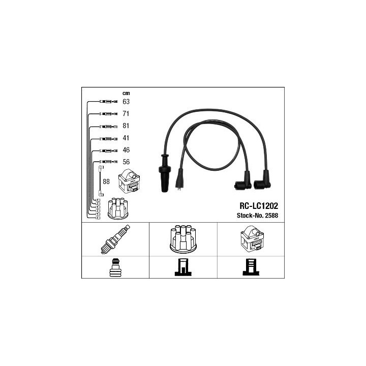 Uždegimo laido komplektas NGK 2588