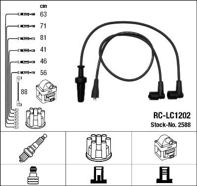 Uždegimo laido komplektas NGK 2588