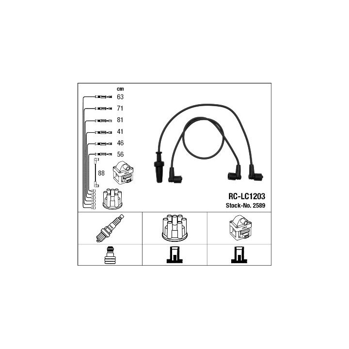 Uždegimo laido komplektas NGK 2589