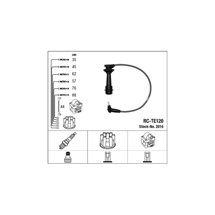 Uždegimo laido komplektas NGK 2816