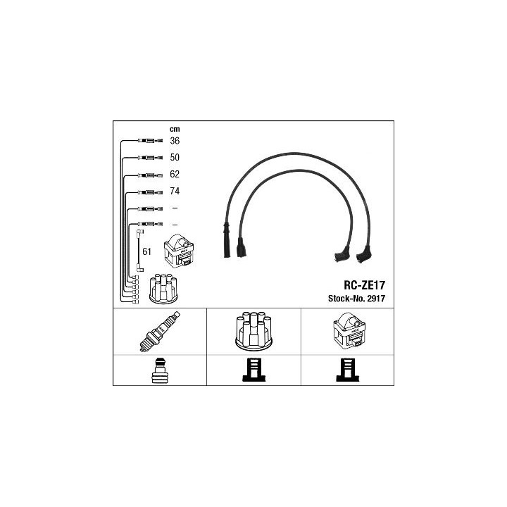 Uždegimo laido komplektas NGK 2917