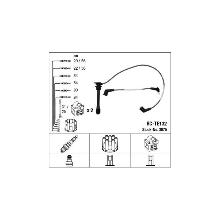 Uždegimo laido komplektas NGK 3075