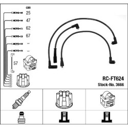 Uždegimo laido komplektas NGK 3666