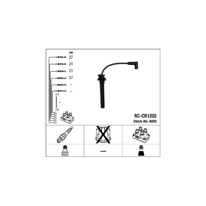 Uždegimo laido komplektas NGK 4058