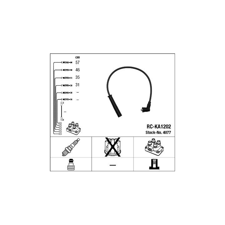 Uždegimo laido komplektas NGK 4077
