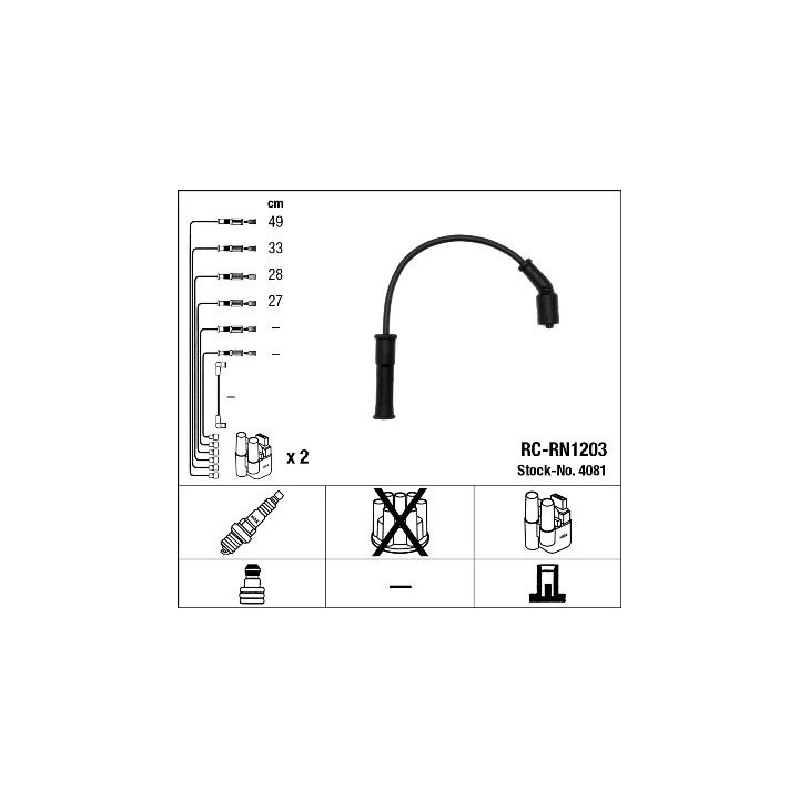 Uždegimo laido komplektas NGK 4081