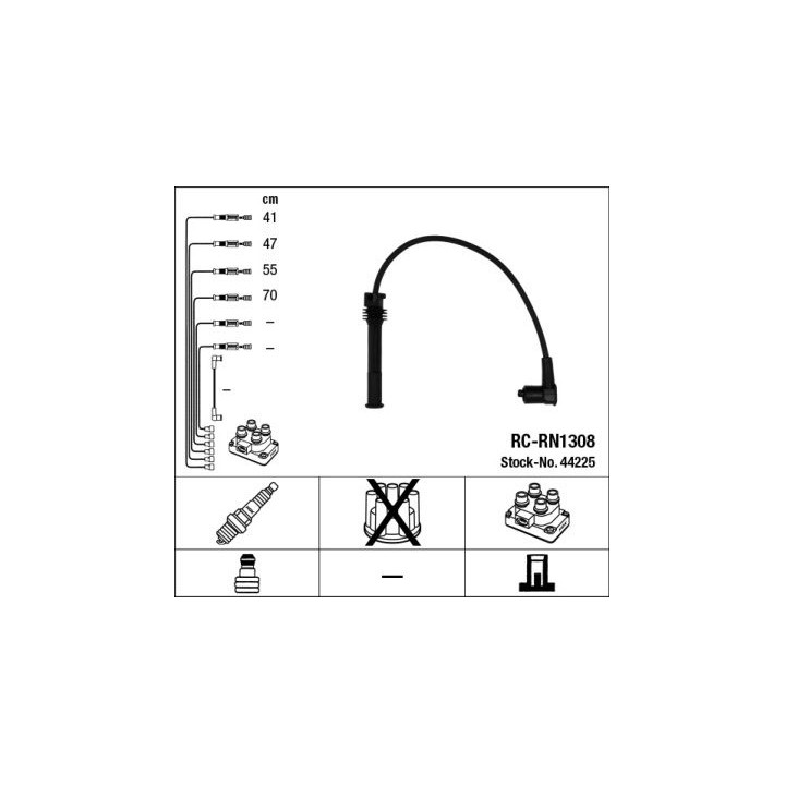 Uždegimo laido komplektas NGK 44225