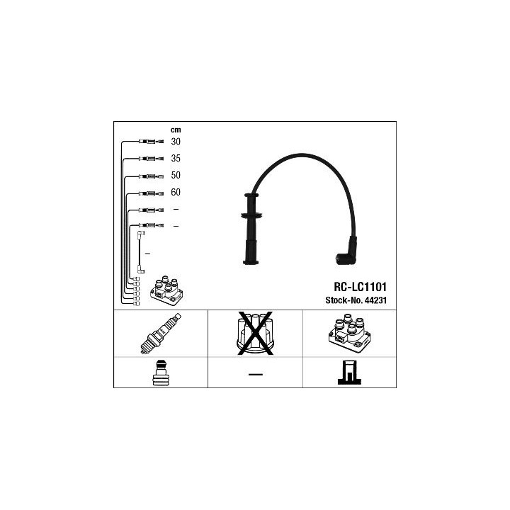 Uždegimo laido komplektas NGK 44231