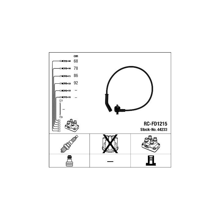 Uždegimo laido komplektas NGK 44233