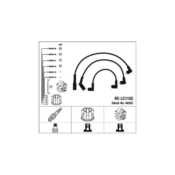 Uždegimo laido komplektas NGK 44242
