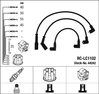 Uždegimo laido komplektas NGK 44242
