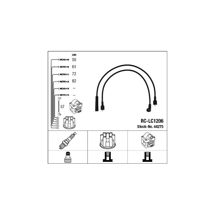 Uždegimo laido komplektas NGK 44275