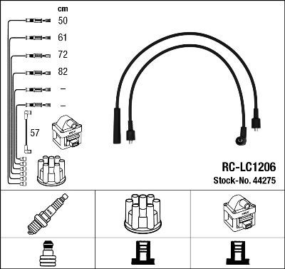Uždegimo laido komplektas NGK 44275
