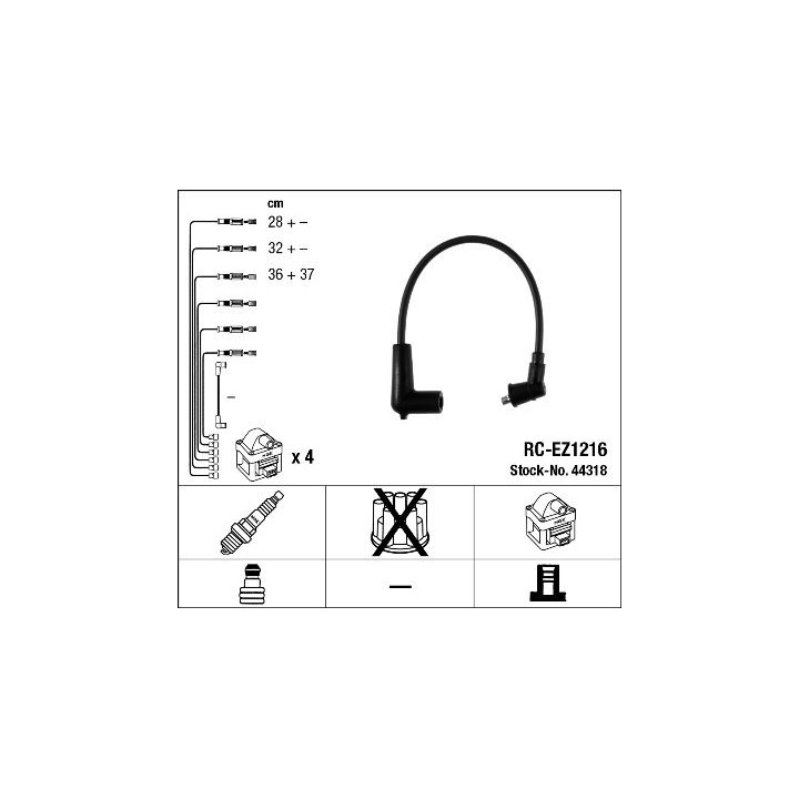 Uždegimo laido komplektas NGK 44318
