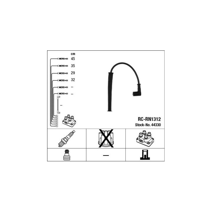 Uždegimo laido komplektas NGK 44330