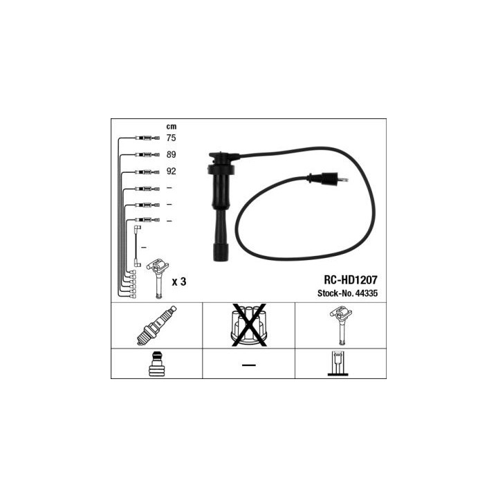 Uždegimo laido komplektas NGK 44335