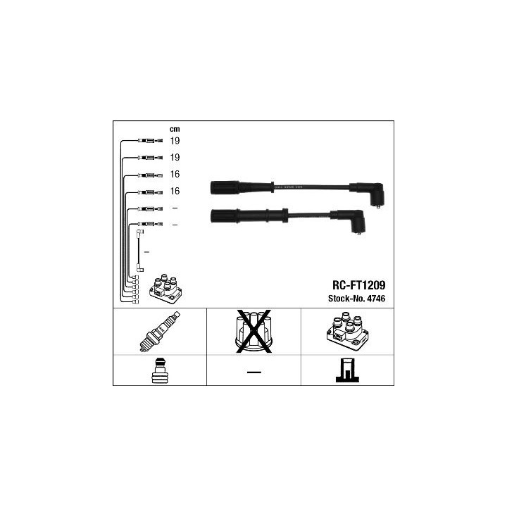 Uždegimo laido komplektas NGK 4746
