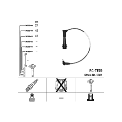 Uždegimo laido komplektas NGK 5381