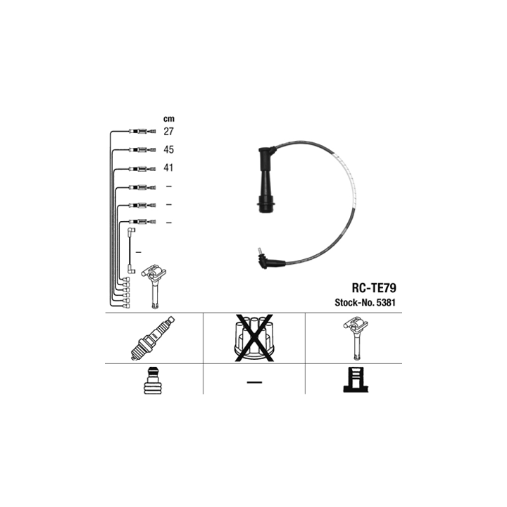 Uždegimo laido komplektas NGK 5381