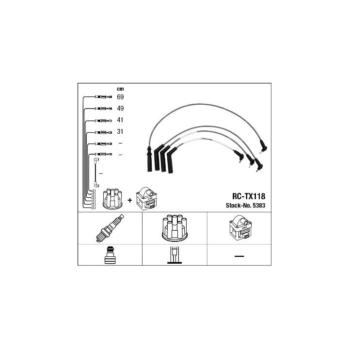 Uždegimo laido komplektas NGK 5383