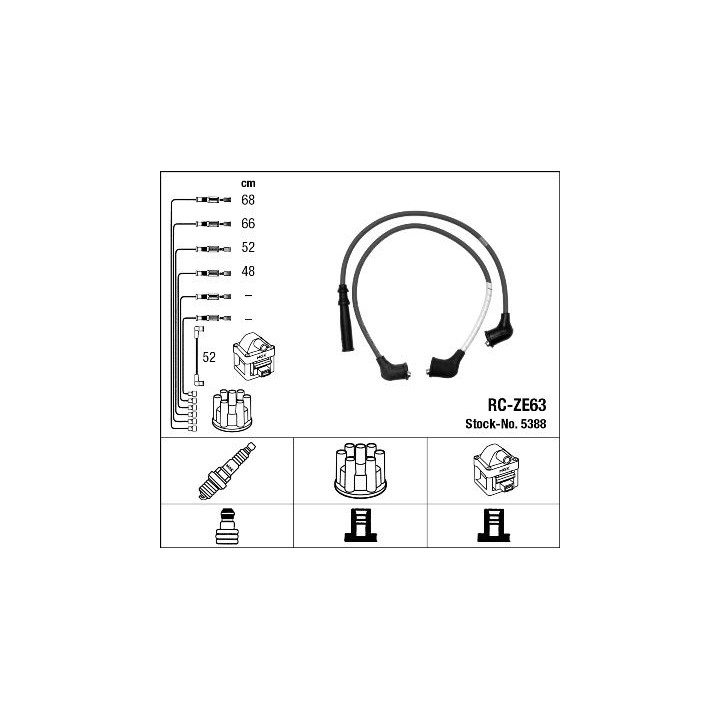 Uždegimo laido komplektas NGK 5388